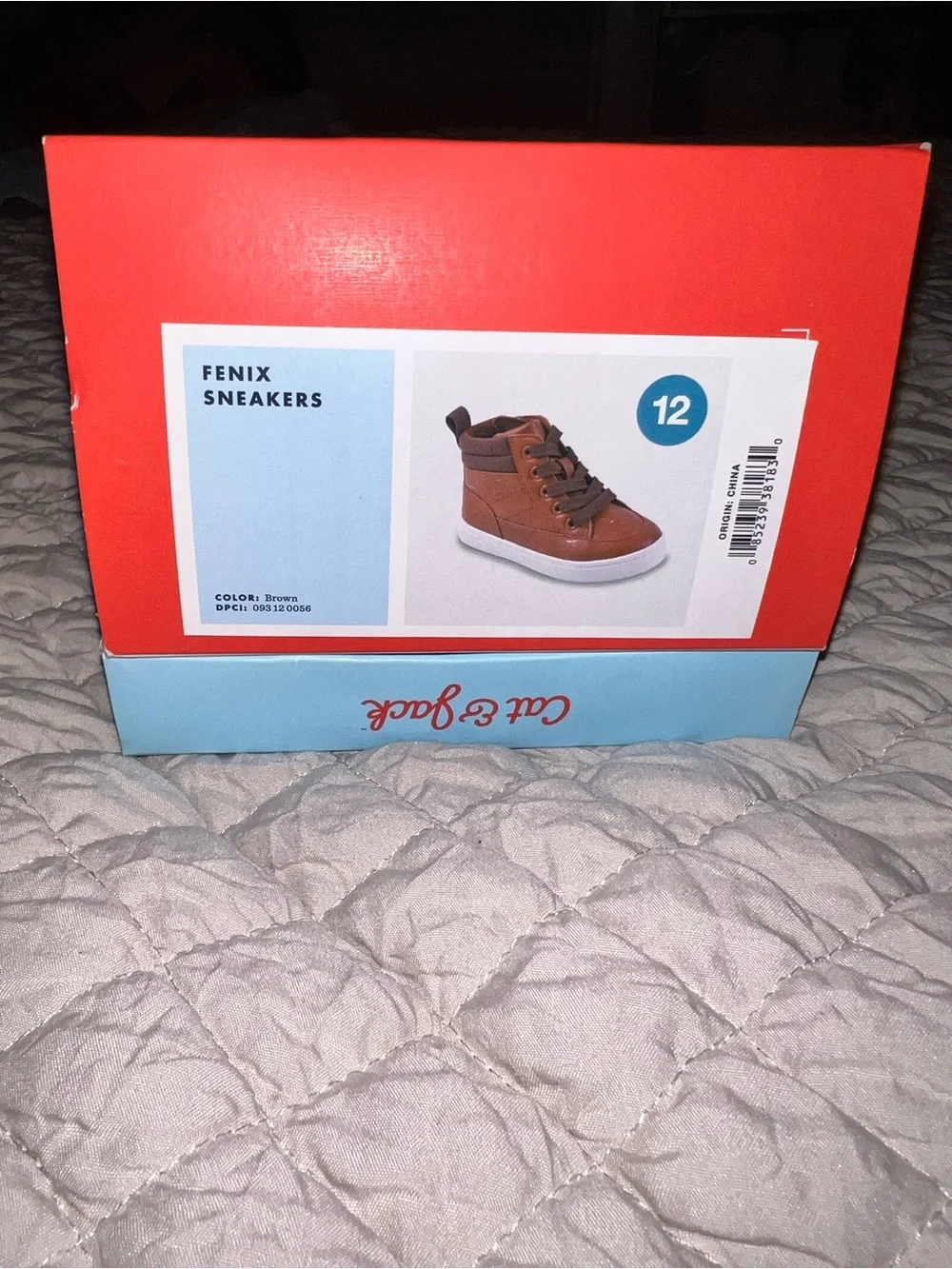 Cat & Jack Brown High-Top Sneakers with White Sole - Boys